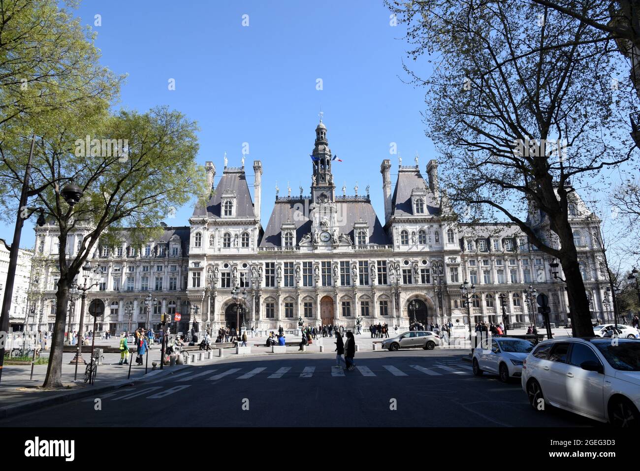 Paris (Frankreich): Das Rathaus im 4. Arrondissement Stockfoto