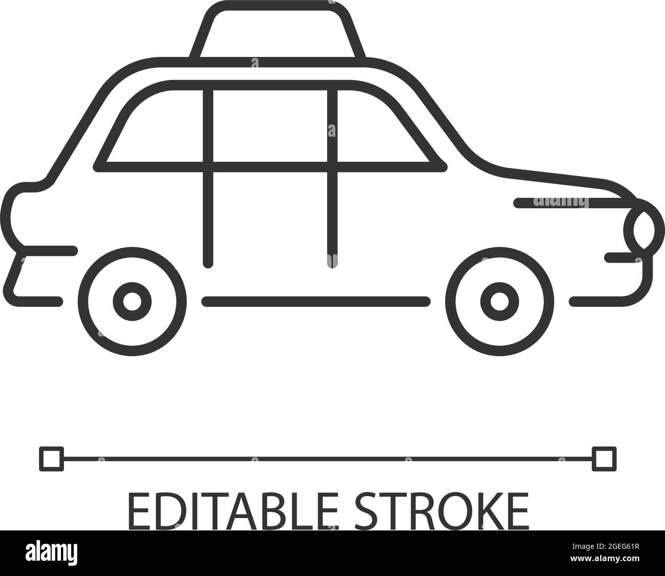 London Cab Linear Icon Stock Vektor