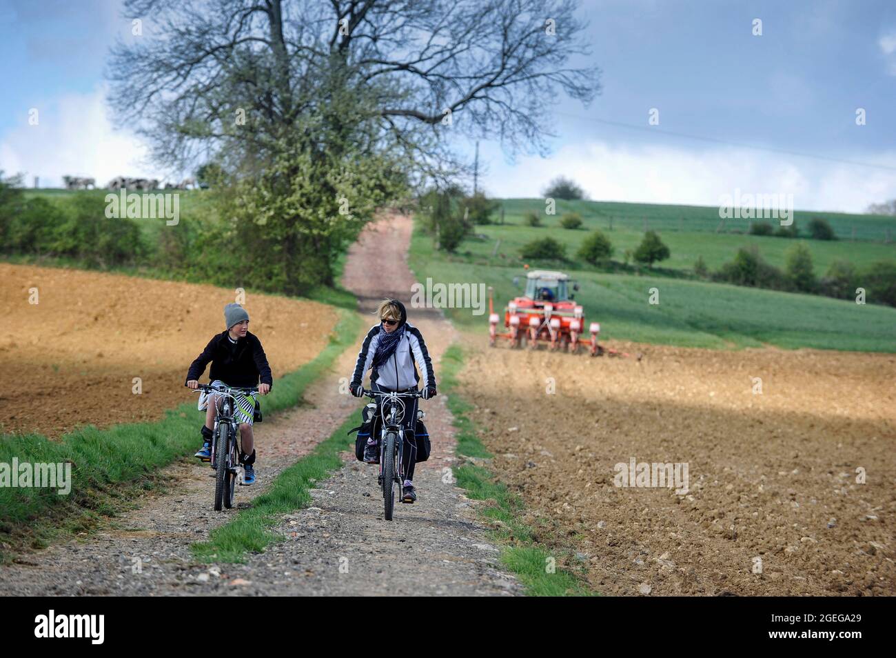 Die Avenue Verte/Greenway, eine gemeinsame, von Europa unterstützte anglo-französische Initiative, um eine weitgehend verkehrsfreie Route zwischen Paris und London für cy zu entwickeln Stockfoto