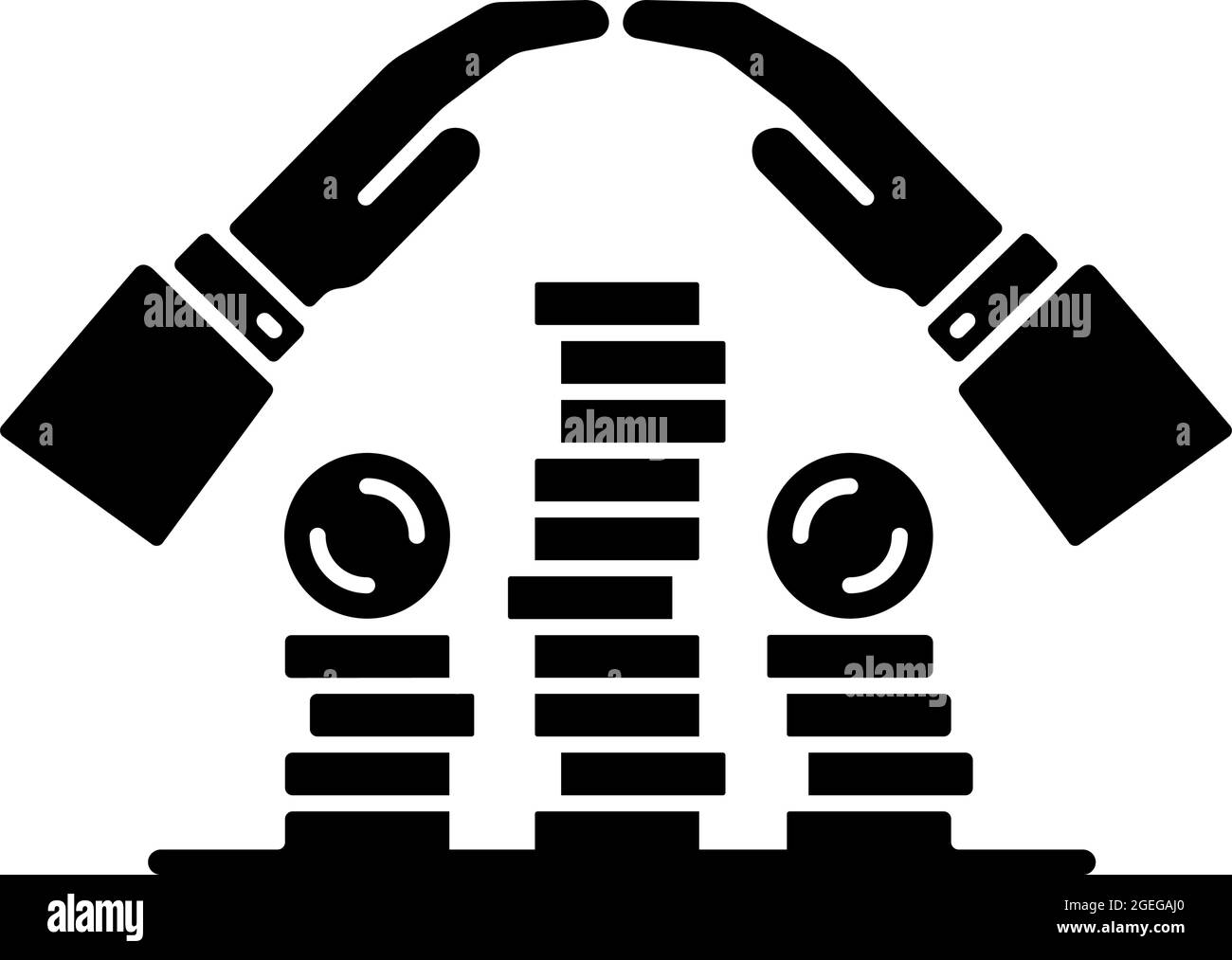 Sparsymbol für schwarze Glyphen Stock Vektor