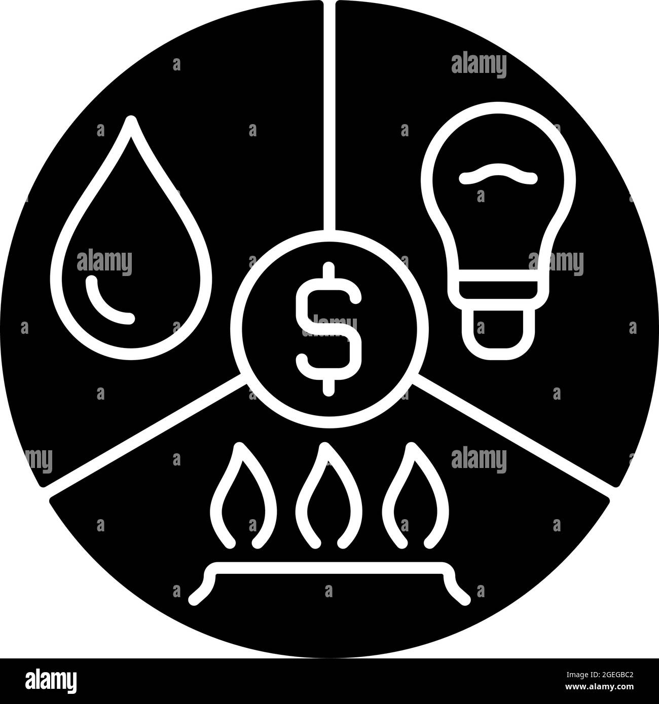 Rechnungen bezahlen, schwarzes Glyphen-Symbol Stock Vektor