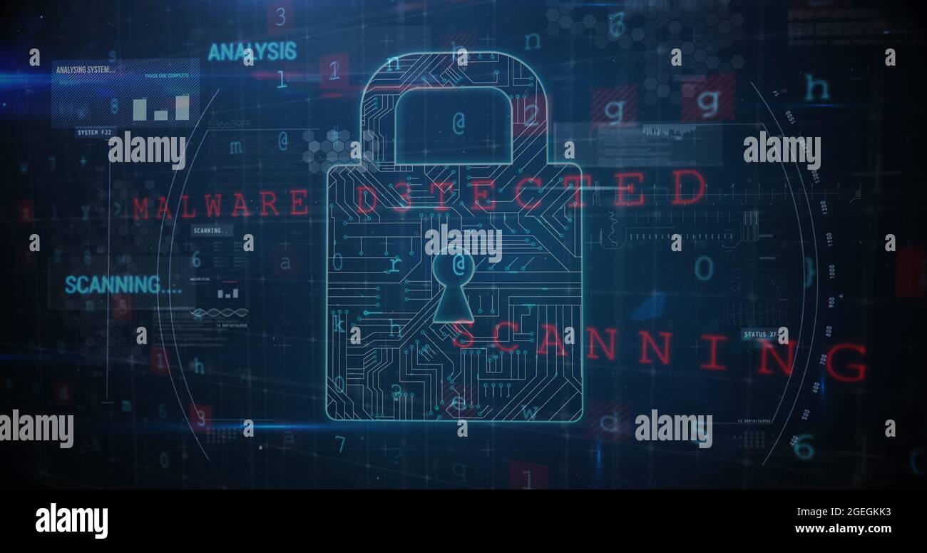 Ransomware-Angriff: Digitale Sicherheit gefährdet 4k Stockfoto