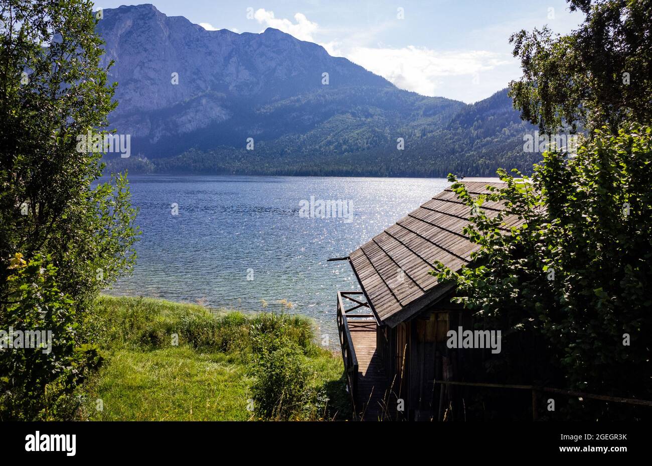 Altaussee in Österreich - Luftbild Stockfoto