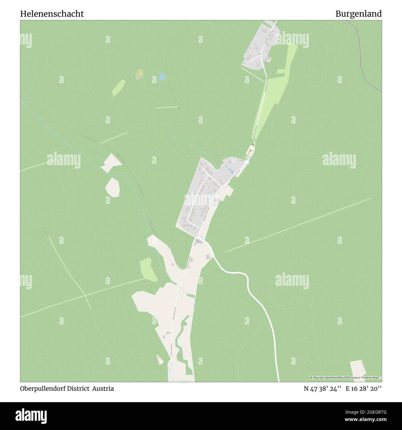 Helenenschacht, Kreis Oberpullendorf, Österreich, Burgenland, N 47 38' 24'', E 16 28' 20'', Karte, Timeless Map veröffentlicht im Jahr 2021. Reisende, Entdecker und Abenteurer wie Florence Nightingale, David Livingstone, Ernest Shackleton, Lewis and Clark und Sherlock Holmes haben sich bei der Planung von Reisen zu den entlegensten Ecken der Welt auf Karten verlassen.Timeless Maps kartiert die meisten Orte auf der Welt und zeigt die Verwirklichung großer Träume Stockfoto