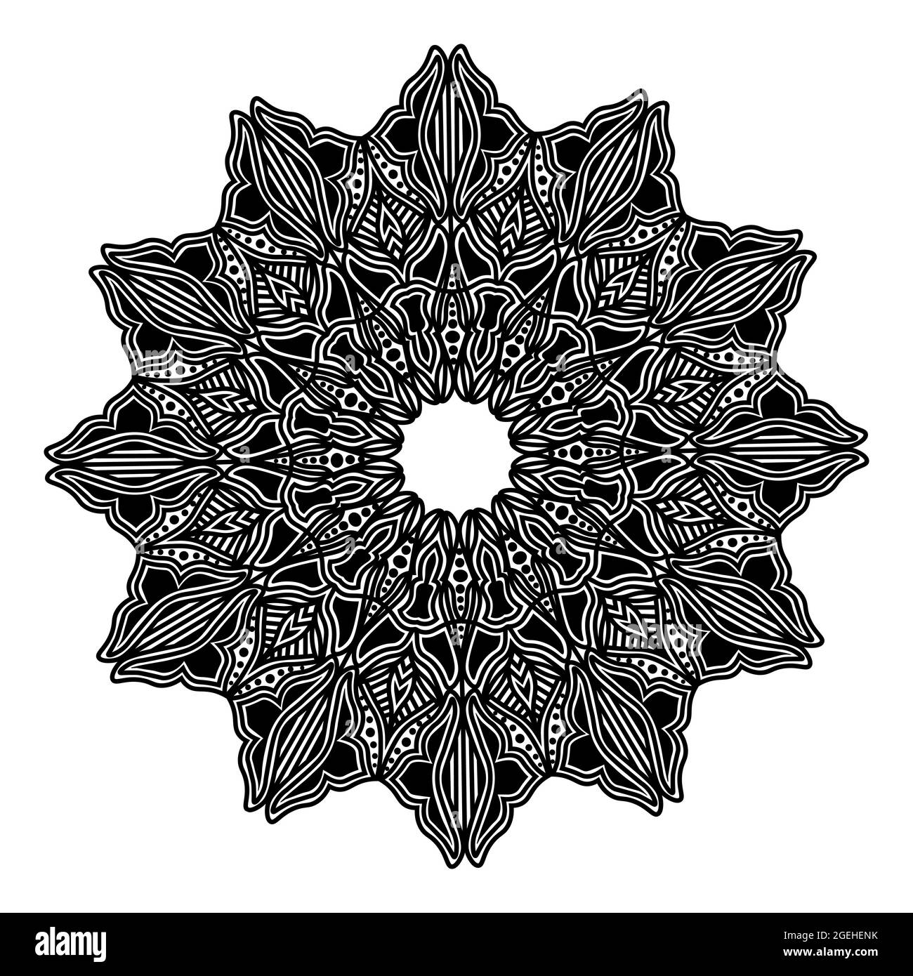 mandala entspannend Erwachsene kreative mystische dekorative florale Meditation Design von grafischen Element Hintergrund Stock Vektor