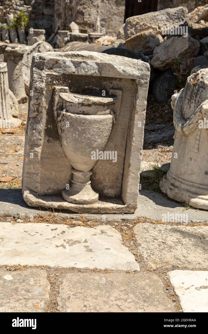 Burg Neratzia oder Johanniterburg eine historische mittelalterliche Festung in der Nähe des Hafens in Kos-Stadt, Kos und der dodekanesischen Insel, Griechenland Stockfoto