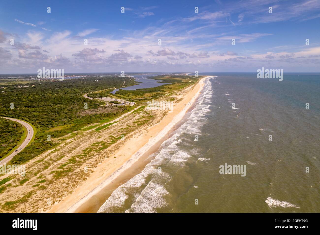 Luftaufnahme Anastasia State Park Florida USA Stockfoto