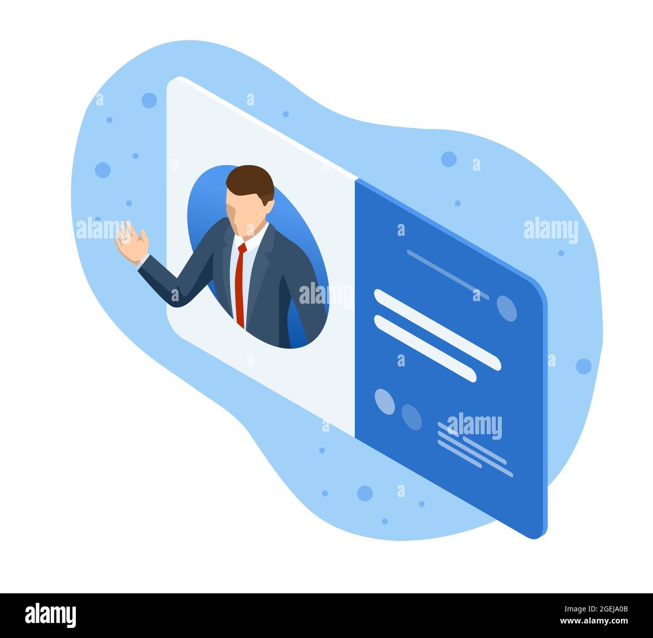 Isometrische Visitenkarte. ID-Karten-Design. Stock Vektor