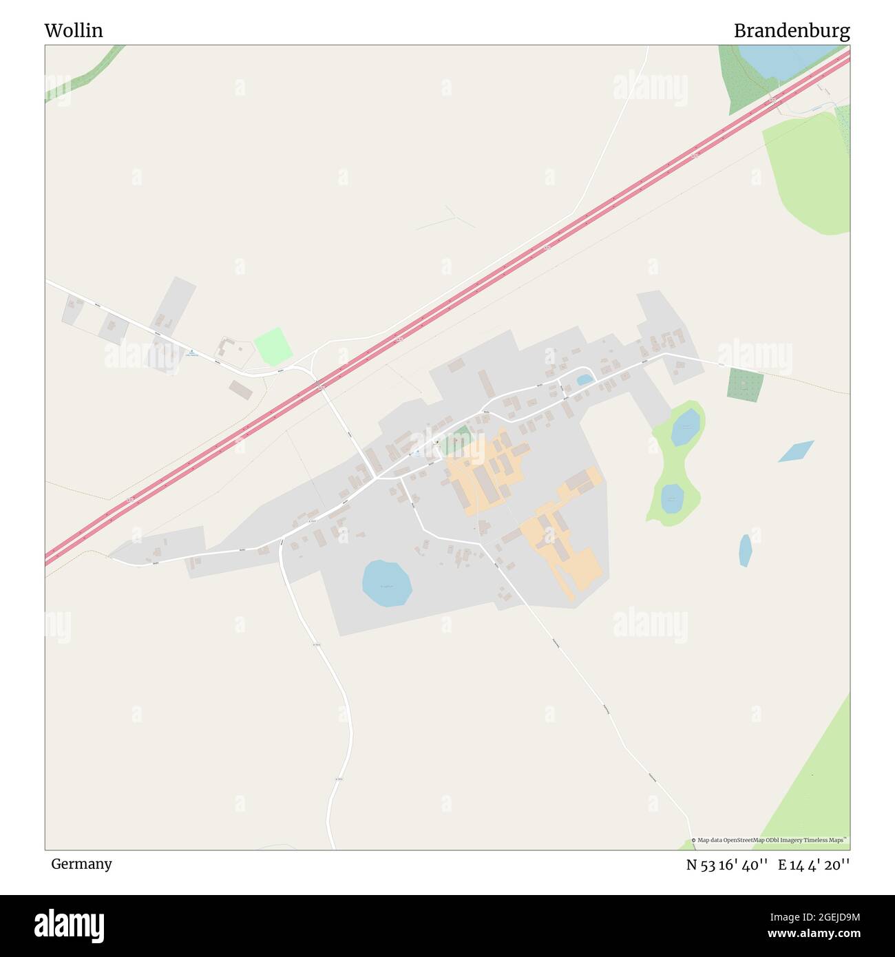 Wollin, Deutschland, Brandenburg, N 53 16' 40'', E 14 4' 20'', Karte, Timeless Map veröffentlicht 2021. Reisende, Entdecker und Abenteurer wie Florence Nightingale, David Livingstone, Ernest Shackleton, Lewis and Clark und Sherlock Holmes haben sich bei der Planung von Reisen zu den entlegensten Ecken der Welt auf Karten verlassen.Timeless Maps kartiert die meisten Orte auf der Welt und zeigt die Verwirklichung großer Träume Stockfoto