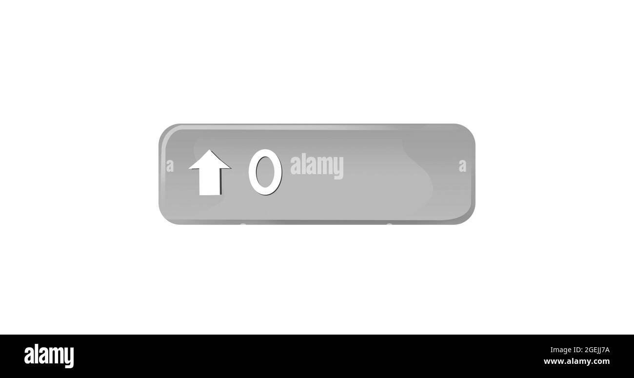 Blue Box mit Zahlen bis 4k Stockfoto