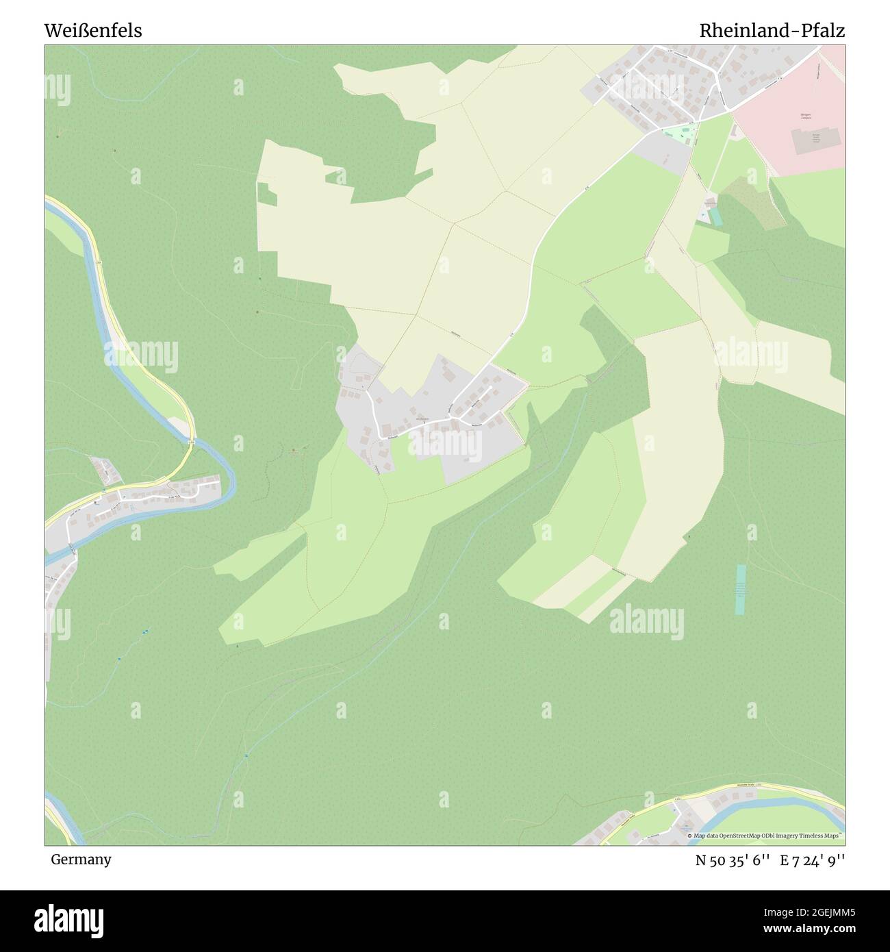 Weißenfels, Deutschland, Rheinland-Pfalz, N 50 35' 6'', E 7 24' 9'', Karte, Timeless Map veröffentlicht 2021. Reisende, Entdecker und Abenteurer wie Florence Nightingale, David Livingstone, Ernest Shackleton, Lewis and Clark und Sherlock Holmes haben sich bei der Planung von Reisen zu den entlegensten Ecken der Welt auf Karten verlassen.Timeless Maps kartiert die meisten Orte auf der Welt und zeigt die Verwirklichung großer Träume Stockfoto