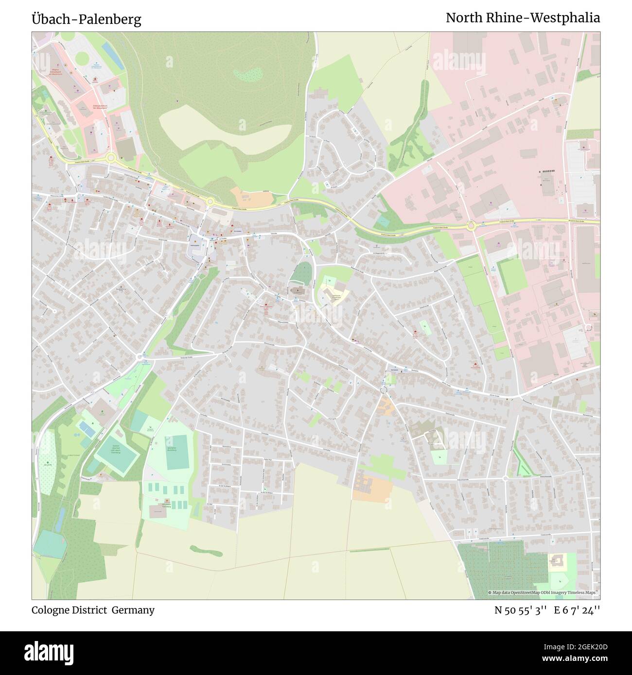 Übach-Palenberg, Kreis Köln, Deutschland, Nordrhein-Westfalen, N 50 55' 3'', E 6 7' 24'', map, Timeless Map veröffentlicht im Jahr 2021. Reisende, Entdecker und Abenteurer wie Florence Nightingale, David Livingstone, Ernest Shackleton, Lewis and Clark und Sherlock Holmes haben sich bei der Planung von Reisen zu den entlegensten Ecken der Welt auf Karten verlassen.Timeless Maps kartiert die meisten Orte auf der Welt und zeigt die Verwirklichung großer Träume Stockfoto