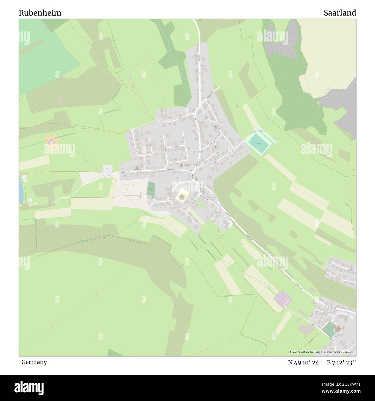 Rubenheim, Deutschland, Saarland, N 49 10' 24'', E 7 12' 23'', Karte, Timeless Map veröffentlicht 2021. Reisende, Entdecker und Abenteurer wie Florence Nightingale, David Livingstone, Ernest Shackleton, Lewis and Clark und Sherlock Holmes haben sich bei der Planung von Reisen zu den entlegensten Ecken der Welt auf Karten verlassen.Timeless Maps kartiert die meisten Orte auf der Welt und zeigt die Verwirklichung großer Träume Stockfoto