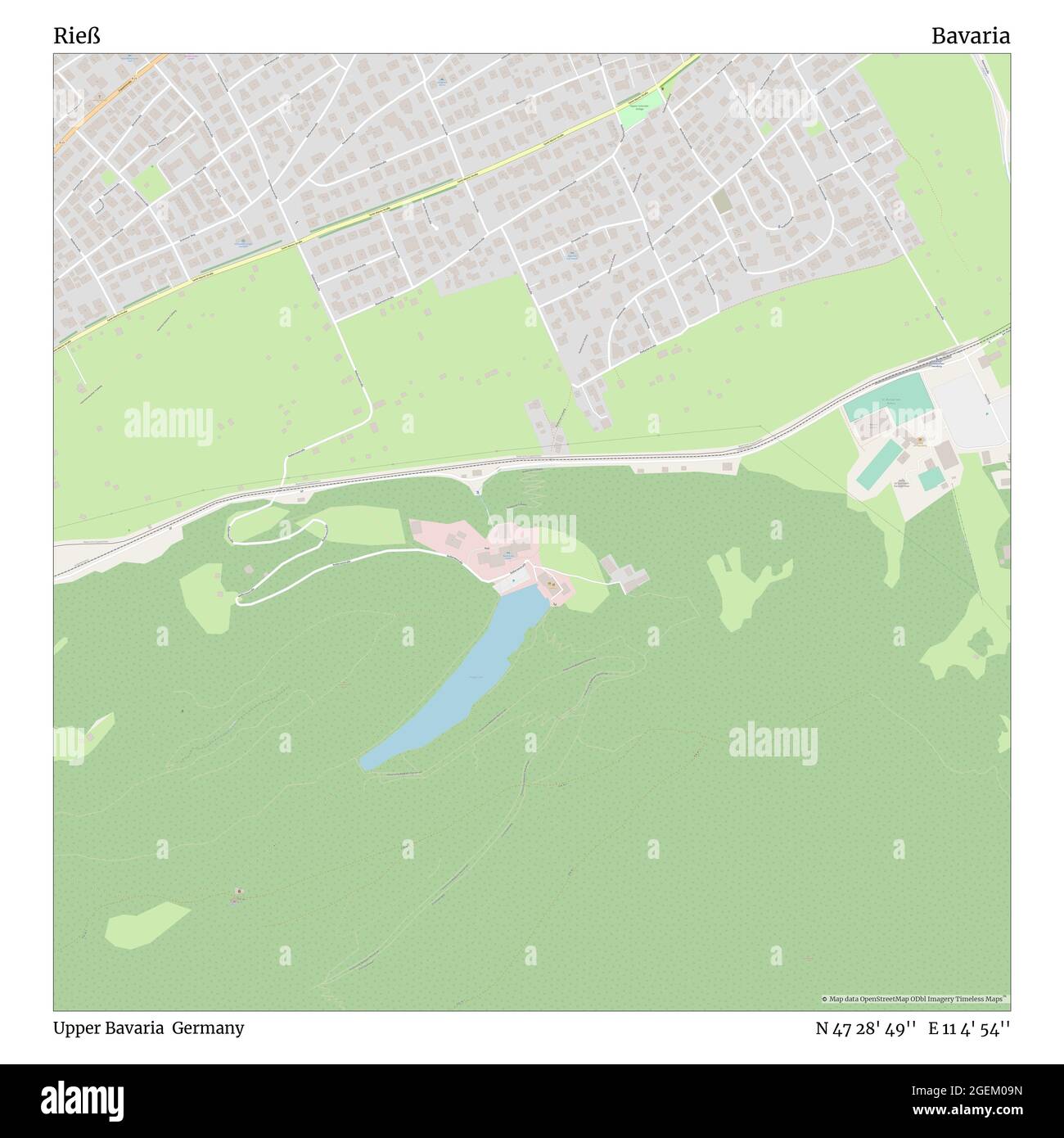 Der Riess Map Rieß, Oberbayern, Deutschland, Bayern, N 47 28' 49'', E 11 4' 54 ...