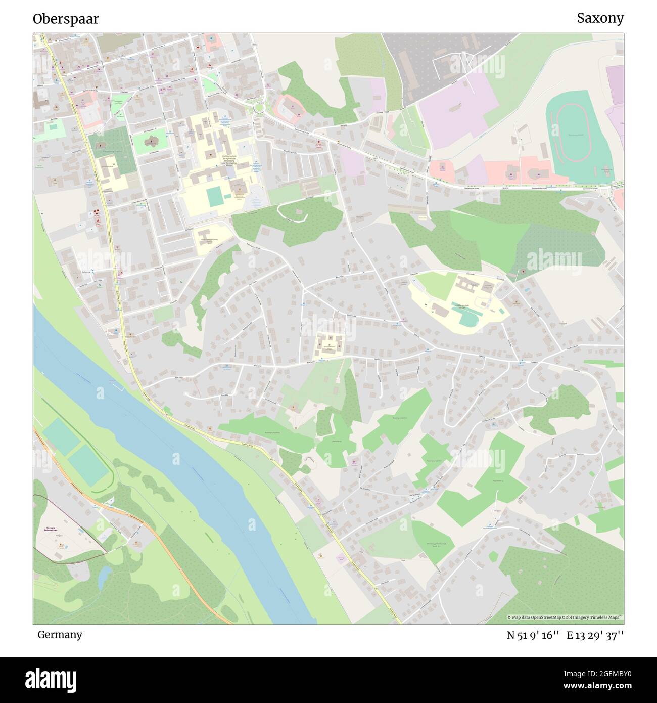 Oberspaar, Deutschland, Sachsen, N 51 9' 16'', E 13 29' 37'', Karte, Timeless Map veröffentlicht 2021. Reisende, Entdecker und Abenteurer wie Florence Nightingale, David Livingstone, Ernest Shackleton, Lewis and Clark und Sherlock Holmes haben sich bei der Planung von Reisen zu den entlegensten Ecken der Welt auf Karten verlassen.Timeless Maps kartiert die meisten Orte auf der Welt und zeigt die Verwirklichung großer Träume Stockfoto