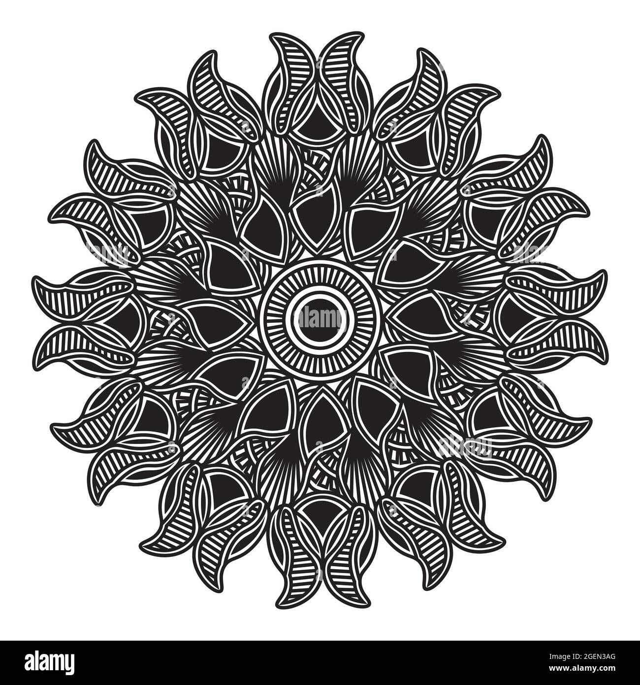Ethnische Meditation entspannen Mandala Kunst-Design mit floralen ornamental wiederholen dekorativen Hintergrund Illustration Stock Vektor