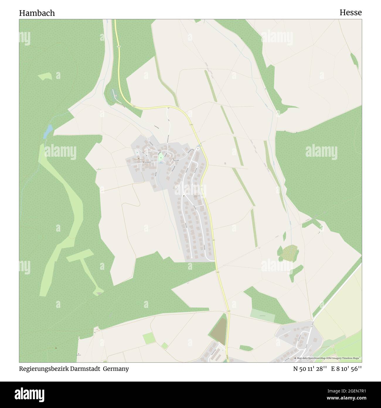 Hambach, Regierungsbezirk Darmstadt, Deutschland, Hessen, N 50 11' 28'', E 8 10' 56'', Karte, Timeless Map veröffentlicht 2021. Reisende, Entdecker und Abenteurer wie Florence Nightingale, David Livingstone, Ernest Shackleton, Lewis and Clark und Sherlock Holmes haben sich bei der Planung von Reisen zu den entlegensten Ecken der Welt auf Karten verlassen.Timeless Maps kartiert die meisten Orte auf der Welt und zeigt die Verwirklichung großer Träume Stockfoto