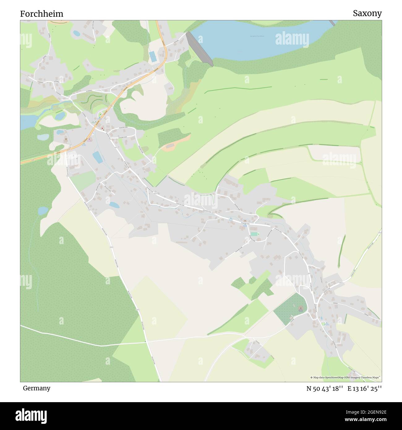 Forchheim, Deutschland, Sachsen, N 50 43' 18'', E 13 16' 25'', Karte, Timeless Map veröffentlicht 2021. Reisende, Entdecker und Abenteurer wie Florence Nightingale, David Livingstone, Ernest Shackleton, Lewis and Clark und Sherlock Holmes haben sich bei der Planung von Reisen zu den entlegensten Ecken der Welt auf Karten verlassen.Timeless Maps kartiert die meisten Orte auf der Welt und zeigt die Verwirklichung großer Träume Stockfoto