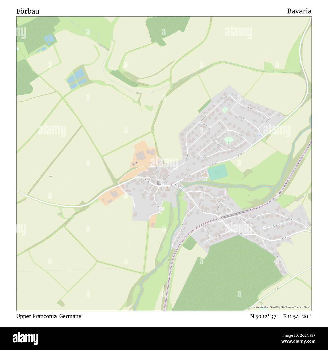 Förbau, Oberfranken, Deutschland, Bayern, N 50 12' 37'', E 11 54' 20'', Karte, Timeless Map veröffentlicht 2021. Reisende, Entdecker und Abenteurer wie Florence Nightingale, David Livingstone, Ernest Shackleton, Lewis and Clark und Sherlock Holmes haben sich bei der Planung von Reisen zu den entlegensten Ecken der Welt auf Karten verlassen.Timeless Maps kartiert die meisten Orte auf der Welt und zeigt die Verwirklichung großer Träume Stockfoto