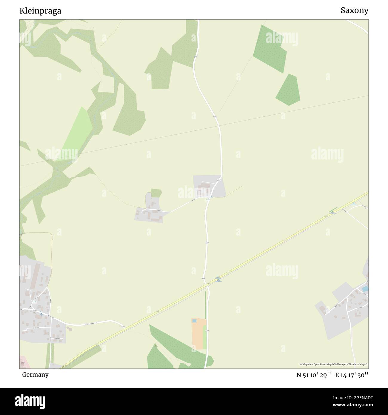 Kleinpraga, Deutschland, Sachsen, N 51 10' 29'', E 14 17' 30'', Karte, Timeless Map veröffentlicht 2021. Reisende, Entdecker und Abenteurer wie Florence Nightingale, David Livingstone, Ernest Shackleton, Lewis and Clark und Sherlock Holmes haben sich bei der Planung von Reisen zu den entlegensten Ecken der Welt auf Karten verlassen.Timeless Maps kartiert die meisten Orte auf der Welt und zeigt die Verwirklichung großer Träume Stockfoto