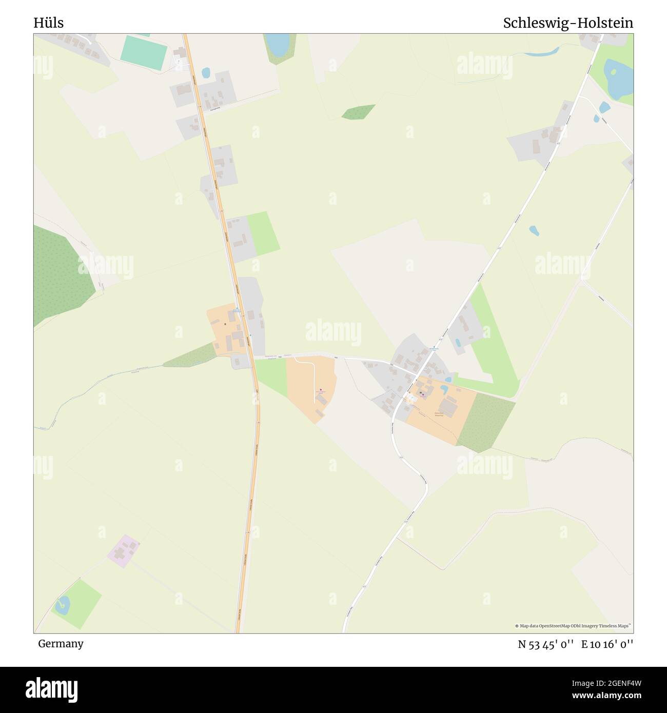 Hüls, Deutschland, Schleswig-Holstein, N 53 45' 0'', E 10 16' 0'', Karte, Timeless Map veröffentlicht 2021. Reisende, Entdecker und Abenteurer wie Florence Nightingale, David Livingstone, Ernest Shackleton, Lewis and Clark und Sherlock Holmes haben sich bei der Planung von Reisen zu den entlegensten Ecken der Welt auf Karten verlassen.Timeless Maps kartiert die meisten Orte auf der Welt und zeigt die Verwirklichung großer Träume Stockfoto