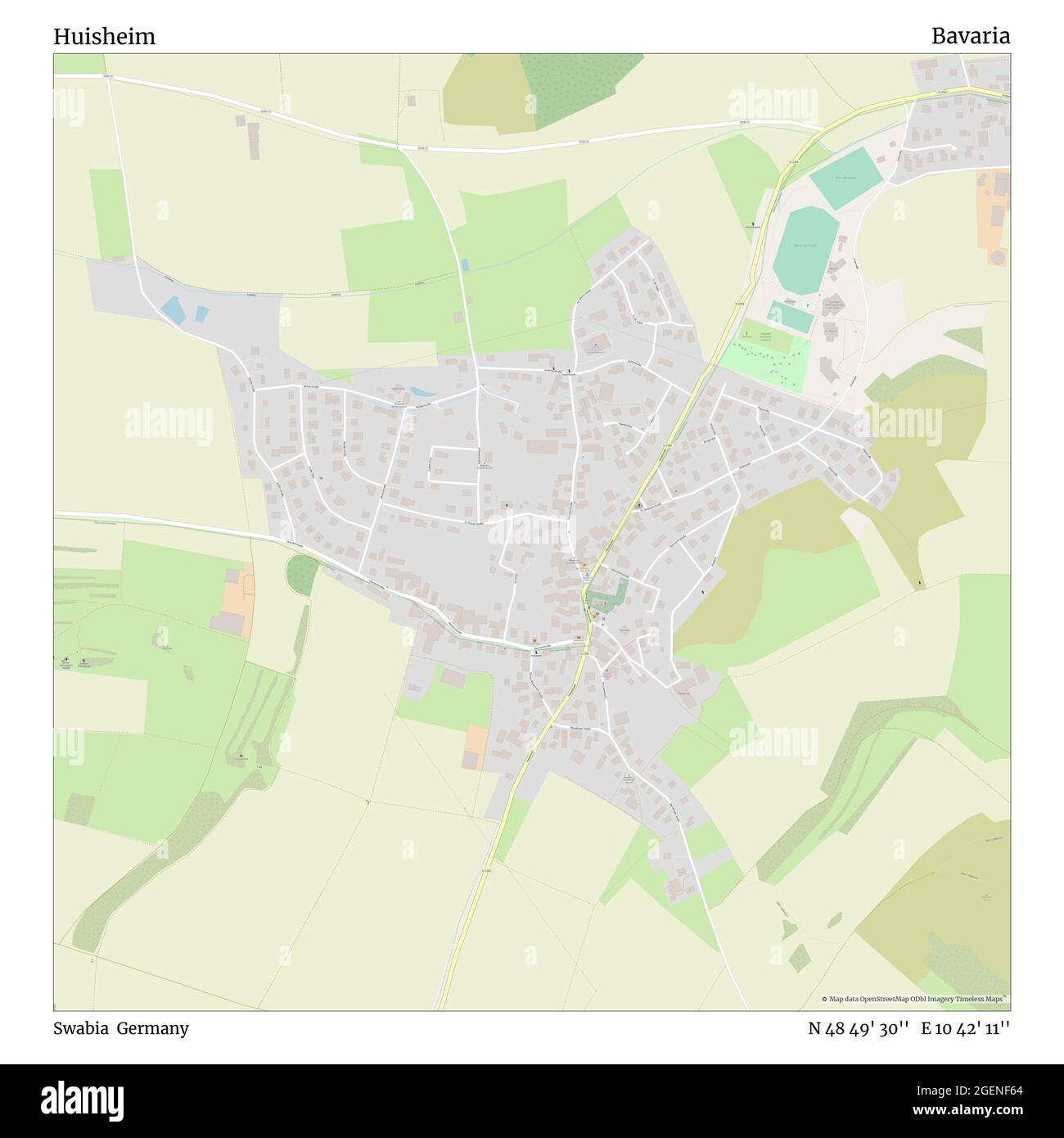 Huisheim, Schwaben, Deutschland, Bayern, N 48 49' 30'', E 10 42' 11'', Karte, Timeless Map veröffentlicht 2021. Reisende, Entdecker und Abenteurer wie Florence Nightingale, David Livingstone, Ernest Shackleton, Lewis and Clark und Sherlock Holmes haben sich bei der Planung von Reisen zu den entlegensten Ecken der Welt auf Karten verlassen.Timeless Maps kartiert die meisten Orte auf der Welt und zeigt die Verwirklichung großer Träume Stockfoto