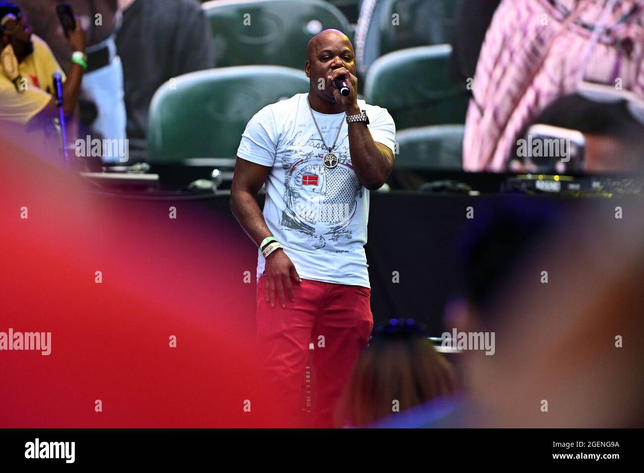 New York City, USA. August 2021. Rapper „Too Short“ tritt bei der NYC Homecoming Concert-Reihe im Forest Hills Stadium im New Yorker Stadtteil Queens, NY, am 20. August 2021 auf. (Anthony Behar/Sipa USA) Quelle: SIPA USA/Alamy Live News Stockfoto