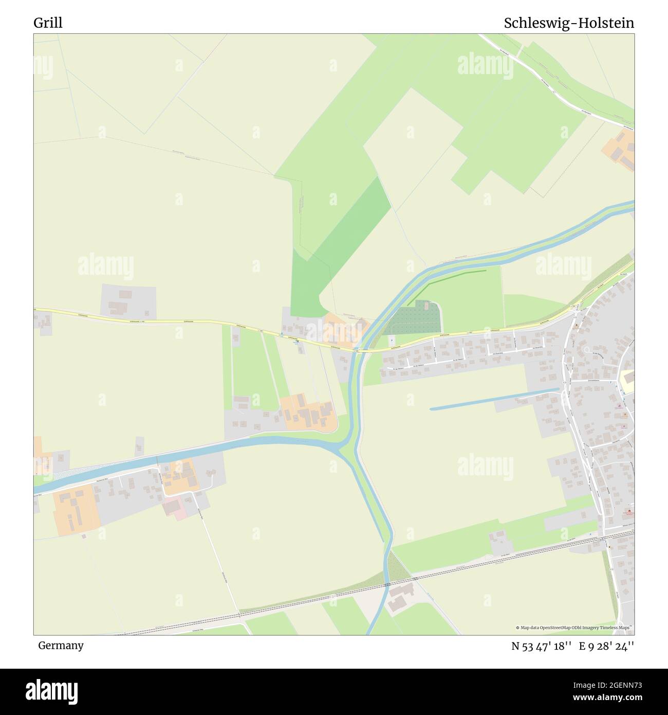 Grill, Deutschland, Schleswig-Holstein, N 53 47' 18'', E 9 28' 24'', Karte, Timeless Map veröffentlicht 2021. Reisende, Entdecker und Abenteurer wie Florence Nightingale, David Livingstone, Ernest Shackleton, Lewis and Clark und Sherlock Holmes haben sich bei der Planung von Reisen zu den entlegensten Ecken der Welt auf Karten verlassen.Timeless Maps kartiert die meisten Orte auf der Welt und zeigt die Verwirklichung großer Träume Stockfoto