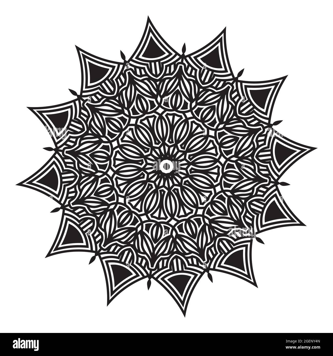 Florale Mandala Textur Illustration von ornamentalen dekorativen Muster Silhouette Design von Print Hintergrund Stock Vektor