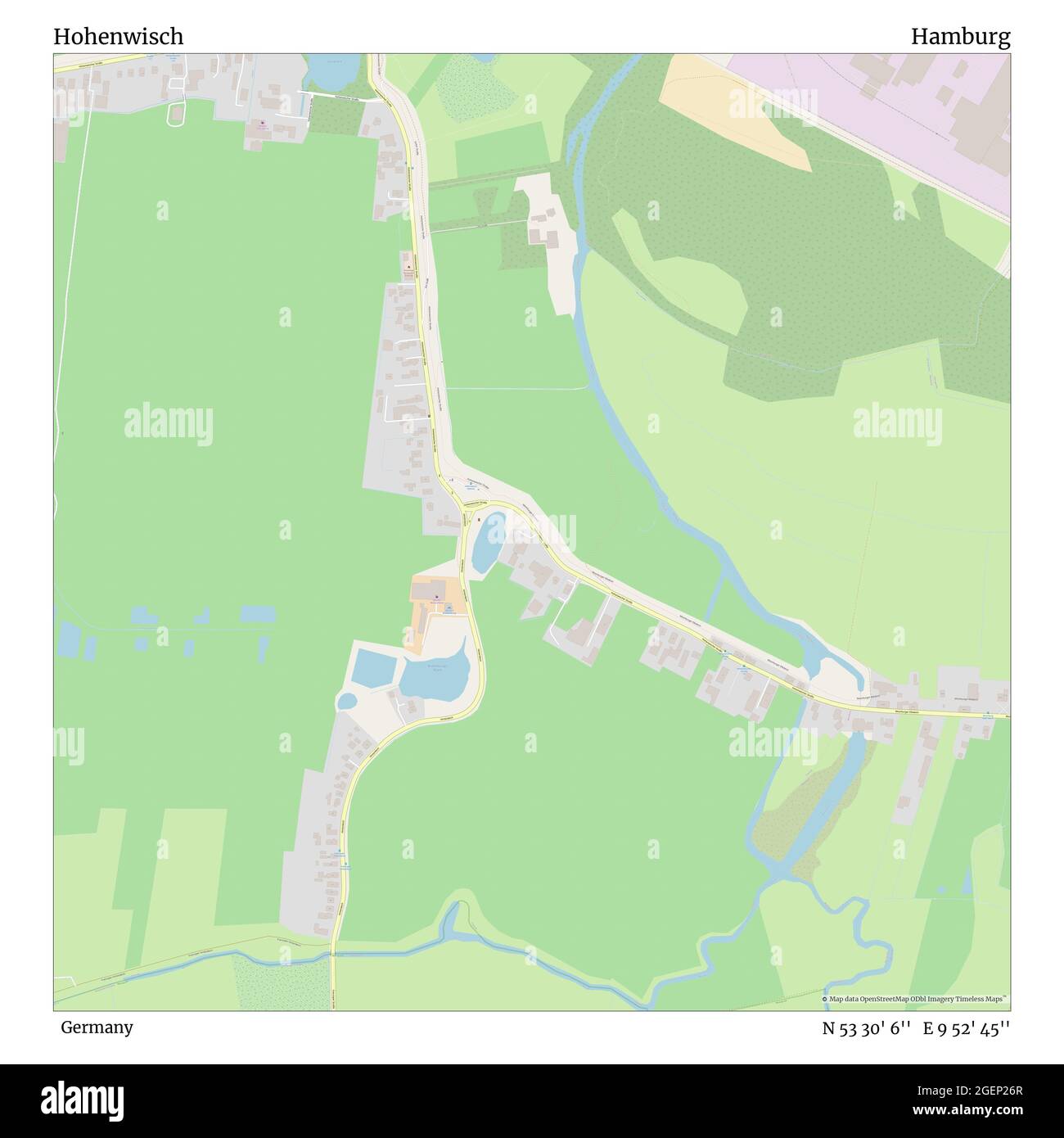 Hohenwisch, Deutschland, Hamburg, N 53 30' 6'', E 9 52' 45'', Karte, Timeless Map veröffentlicht 2021. Reisende, Entdecker und Abenteurer wie Florence Nightingale, David Livingstone, Ernest Shackleton, Lewis and Clark und Sherlock Holmes haben sich bei der Planung von Reisen zu den entlegensten Ecken der Welt auf Karten verlassen.Timeless Maps kartiert die meisten Orte auf der Welt und zeigt die Verwirklichung großer Träume Stockfoto