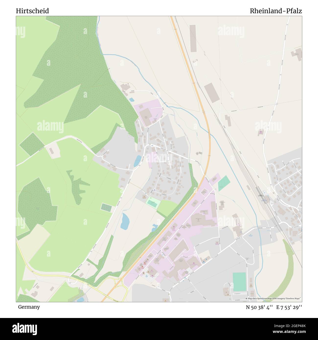 Hirtscheid, Deutschland, Rheinland-Pfalz, N 50 38' 4'', E 7 53' 29'', map, Timeless Map veröffentlicht im Jahr 2021. Reisende, Entdecker und Abenteurer wie Florence Nightingale, David Livingstone, Ernest Shackleton, Lewis and Clark und Sherlock Holmes haben sich bei der Planung von Reisen zu den entlegensten Ecken der Welt auf Karten verlassen.Timeless Maps kartiert die meisten Orte auf der Welt und zeigt die Verwirklichung großer Träume Stockfoto