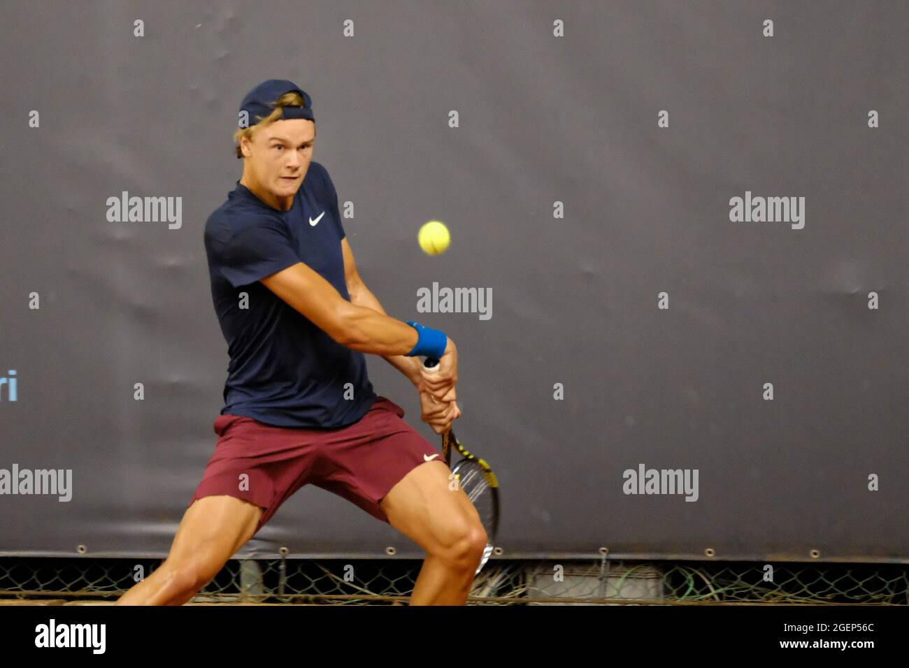 Holger Vitus Nodskov Rune (Dänemark) während der ATP80 Challenger Verona - Freitag, Tennis Internationals, Verona, Ita - Foto .LiveMedia/Roberto Tommasini Stockfoto