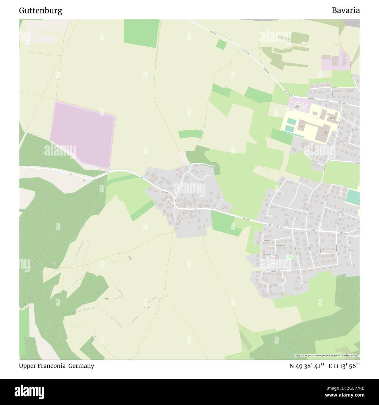 Guttenburg, Oberfranken, Deutschland, Bayern, N 49 38' 41'', E 11 13' 56'', Karte, Timeless Map veröffentlicht 2021. Reisende, Entdecker und Abenteurer wie Florence Nightingale, David Livingstone, Ernest Shackleton, Lewis and Clark und Sherlock Holmes haben sich bei der Planung von Reisen zu den entlegensten Ecken der Welt auf Karten verlassen.Timeless Maps kartiert die meisten Orte auf der Welt und zeigt die Verwirklichung großer Träume Stockfoto