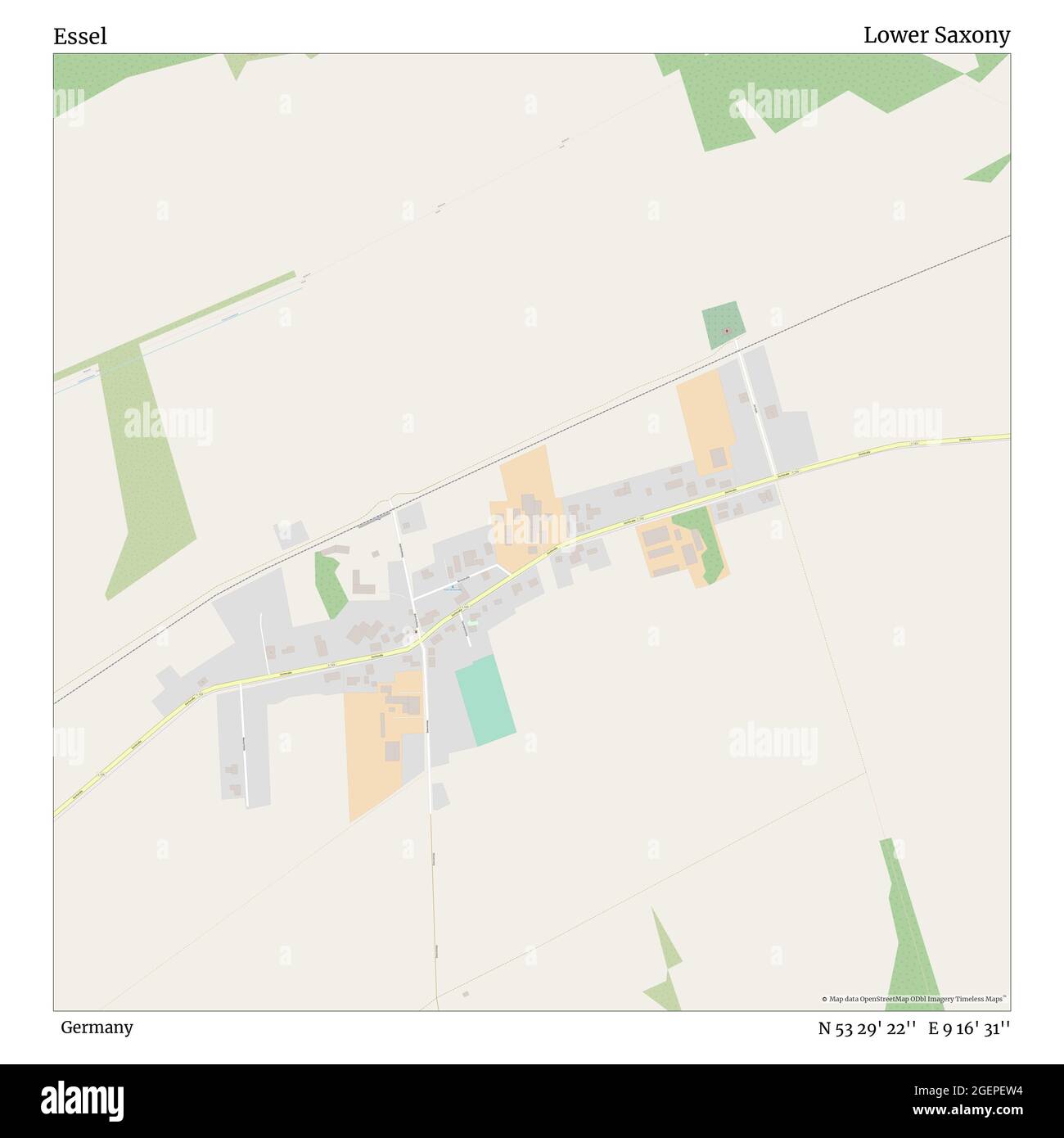 ESSEL, Deutschland, Niedersachsen, N 53 29' 22'', E 9 16' 31'', Karte