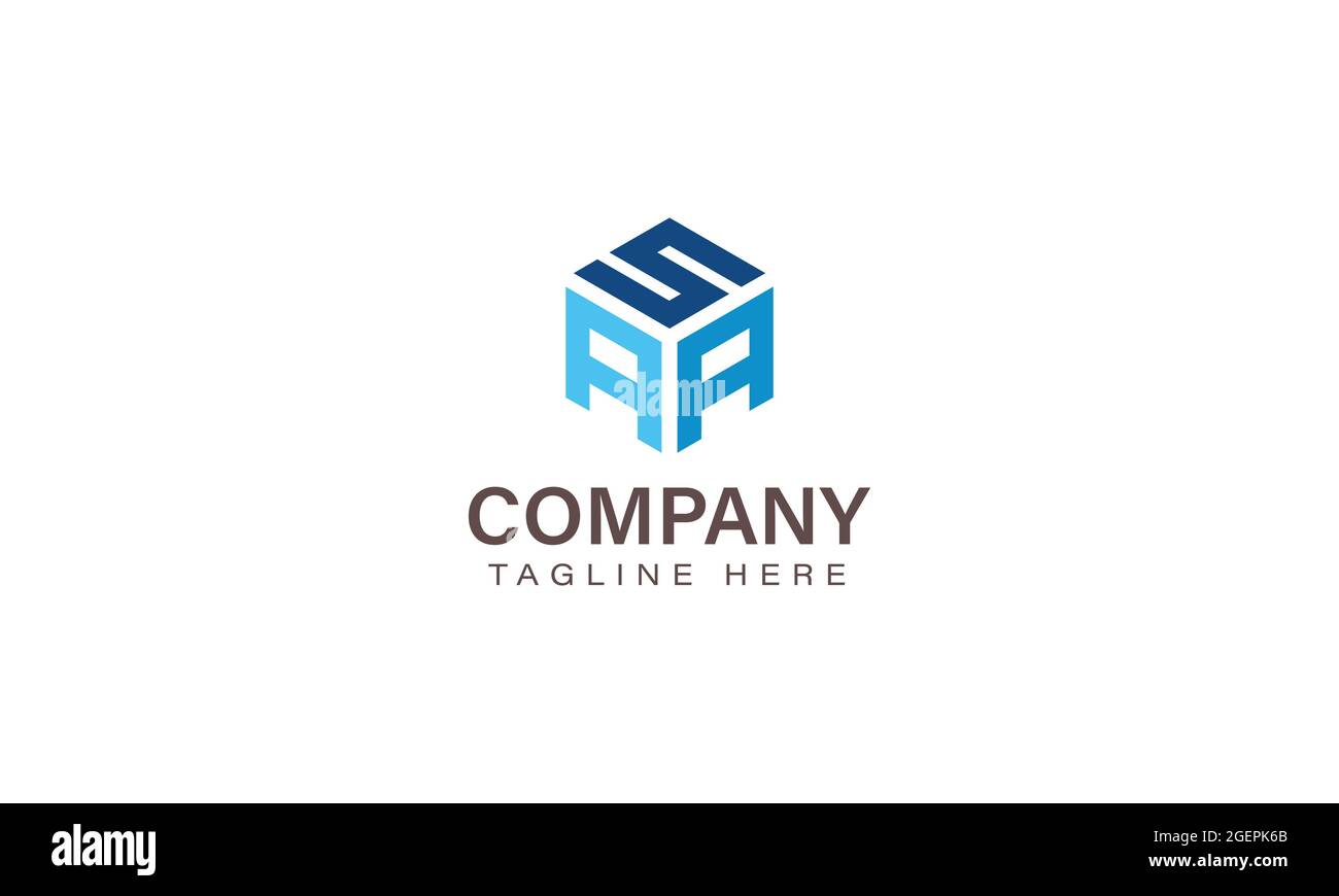 Letter SAA Logo, Three Letter Logo, Alphabet S A A Hexagon Shape Vector Icon Template Stock Vektor