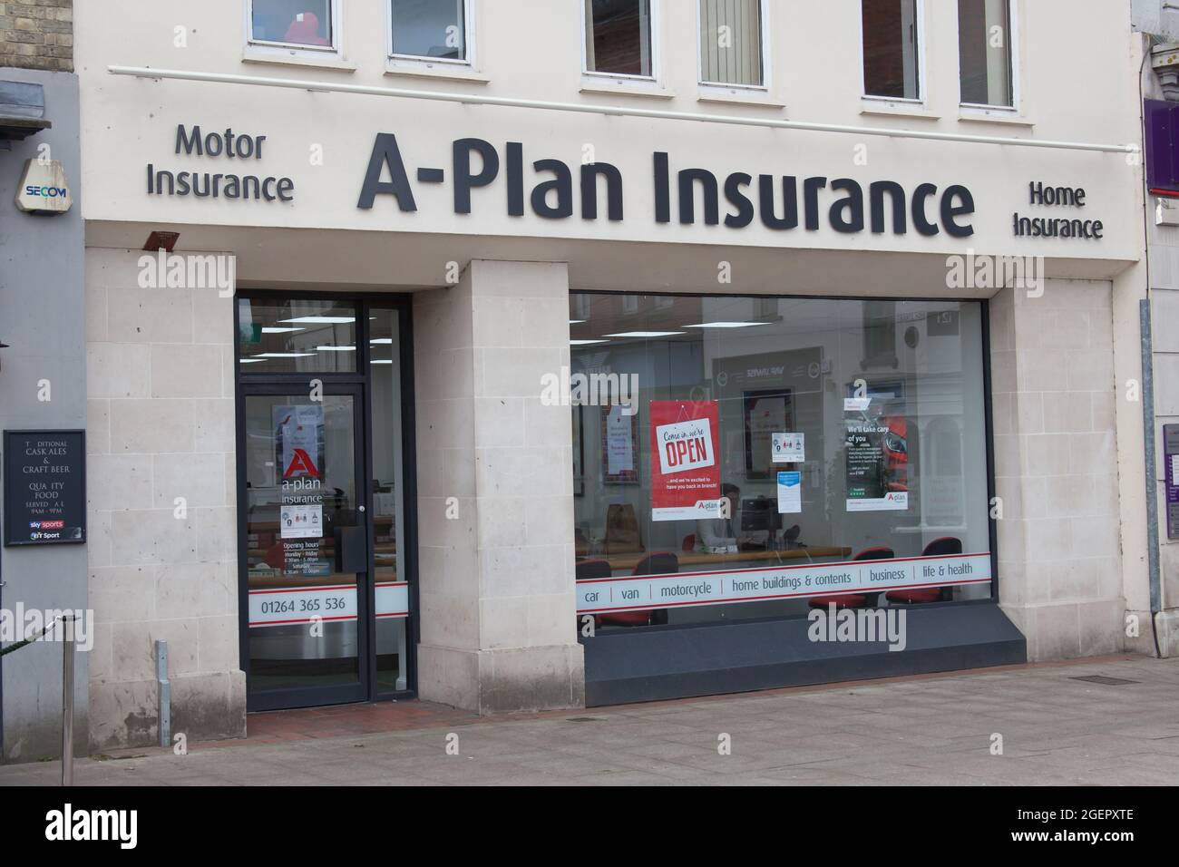 Das A-Plan Insurance Building in Andover im Vereinigten Königreich Stockfoto