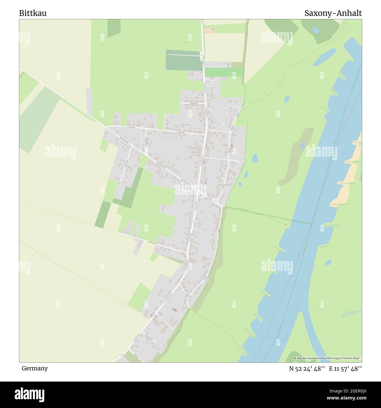 Bittkau, Deutschland, Sachsen-Anhalt, N 52 24' 48'', E 11 57' 48'', Karte, Timeless Map veröffentlicht 2021. Reisende, Entdecker und Abenteurer wie Florence Nightingale, David Livingstone, Ernest Shackleton, Lewis and Clark und Sherlock Holmes haben sich bei der Planung von Reisen zu den entlegensten Ecken der Welt auf Karten verlassen.Timeless Maps kartiert die meisten Orte auf der Welt und zeigt die Verwirklichung großer Träume Stockfoto