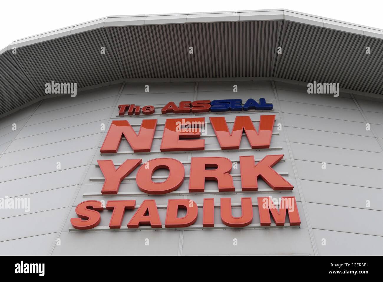 Ein Überblick über das AESSEAL New York Stadium, das Heimstadion von Rotherham United Stockfoto