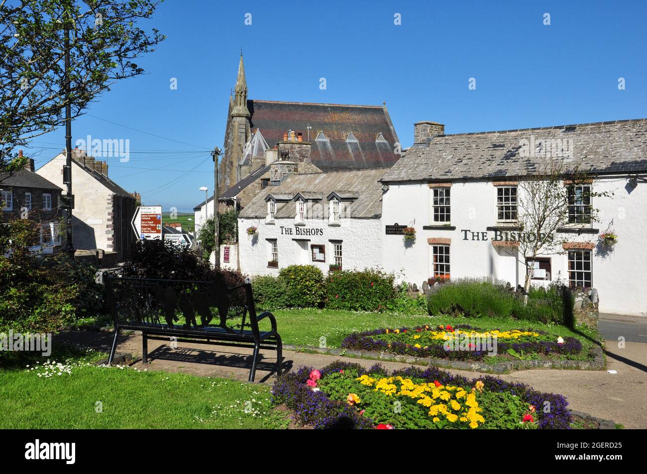 War Memorial Garden, Cross Square, St David's, Pembrokeshire, Wales Stockfoto