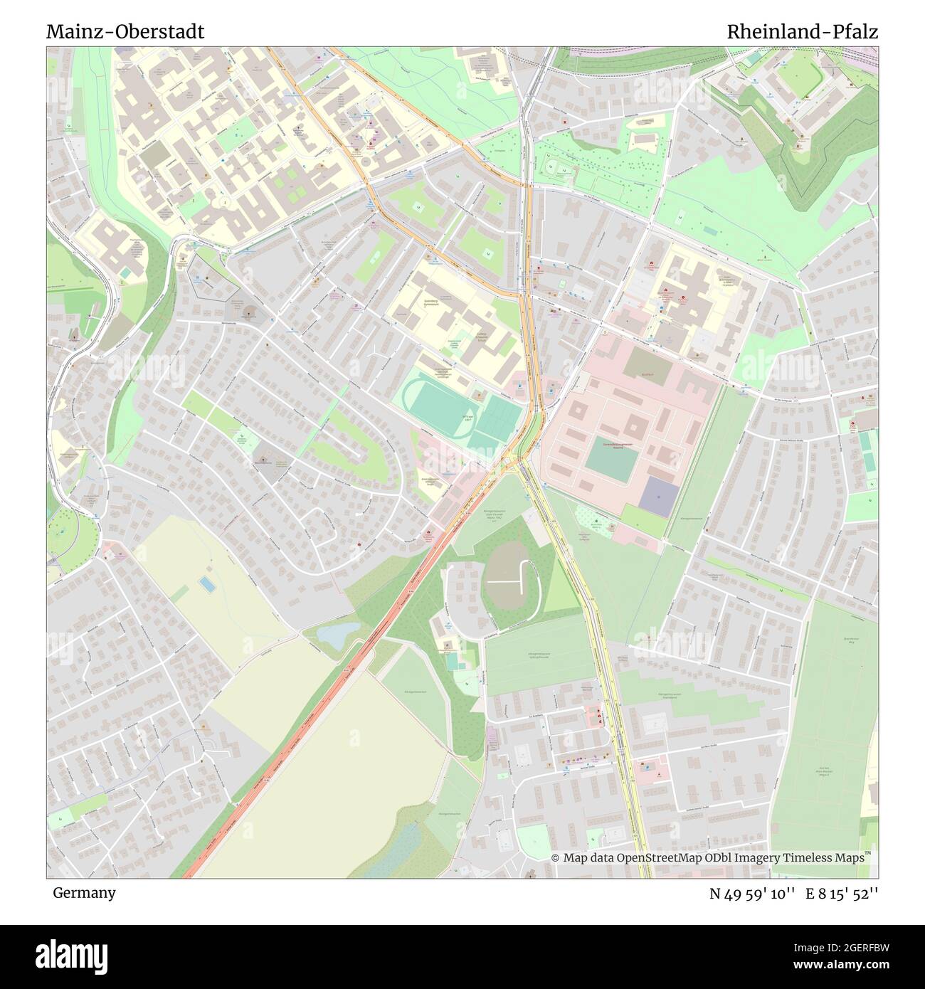 Mainz Oberstadt Deutschland Rheinland Pfalz N 49 59 10 E 8 15 