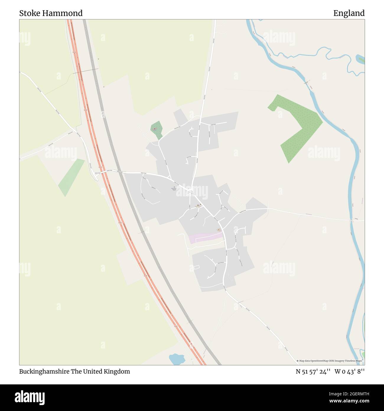 Stoke Hammond, Buckinghamshire, Großbritannien, England, N 51 57' 24'', W 0 43' 8'', map, Timeless Map veröffentlicht im Jahr 2021. Reisende, Entdecker und Abenteurer wie Florence Nightingale, David Livingstone, Ernest Shackleton, Lewis and Clark und Sherlock Holmes haben sich bei der Planung von Reisen zu den entlegensten Ecken der Welt auf Karten verlassen.Timeless Maps kartiert die meisten Orte auf der Welt und zeigt die Verwirklichung großer Träume Stockfoto