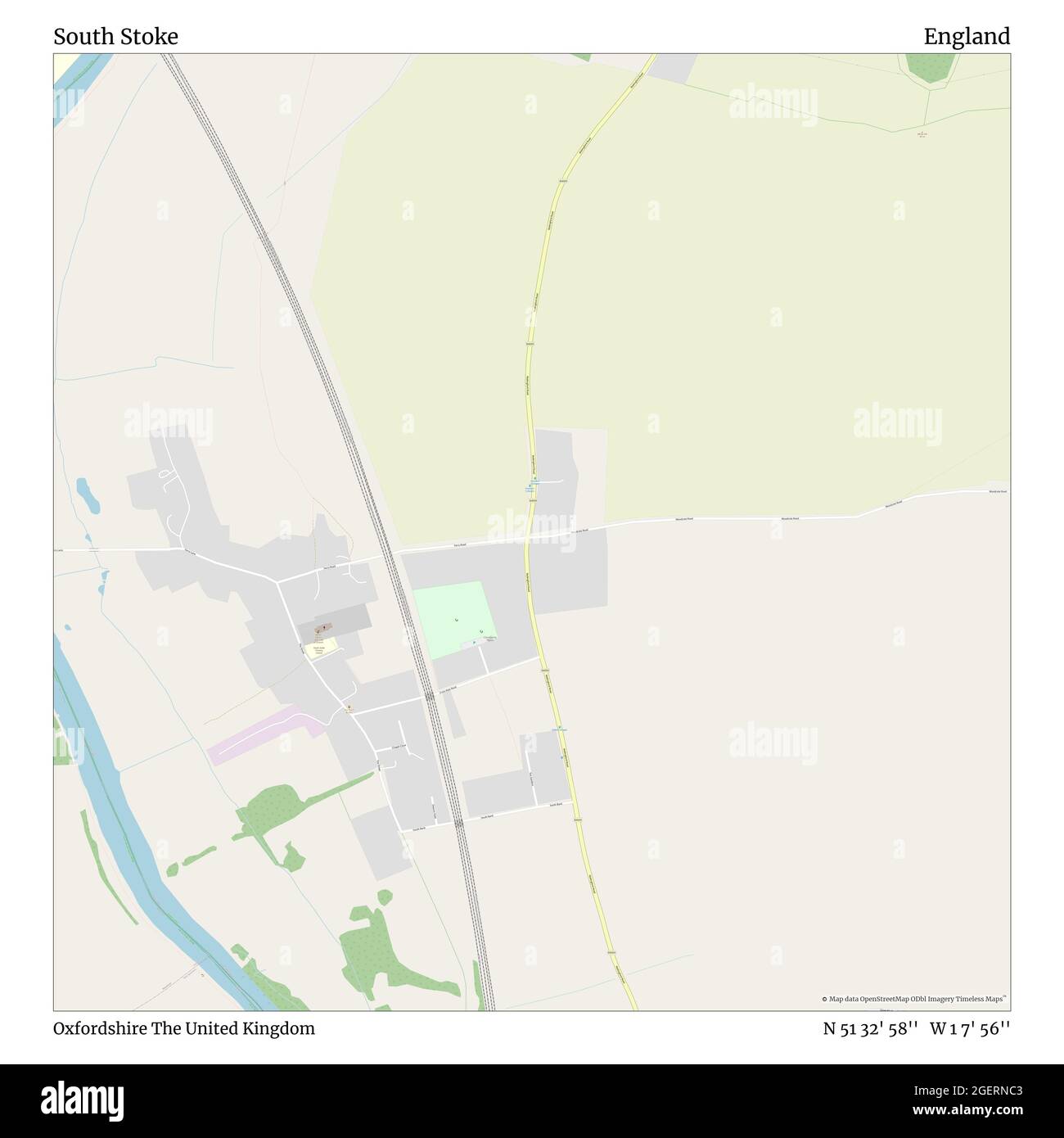 South Stoke, Oxfordshire, Großbritannien, England, N 51 32' 58'', W 1 7' 56'', map, Timeless Map veröffentlicht im Jahr 2021. Reisende, Entdecker und Abenteurer wie Florence Nightingale, David Livingstone, Ernest Shackleton, Lewis and Clark und Sherlock Holmes haben sich bei der Planung von Reisen zu den entlegensten Ecken der Welt auf Karten verlassen.Timeless Maps kartiert die meisten Orte auf der Welt und zeigt die Verwirklichung großer Träume Stockfoto