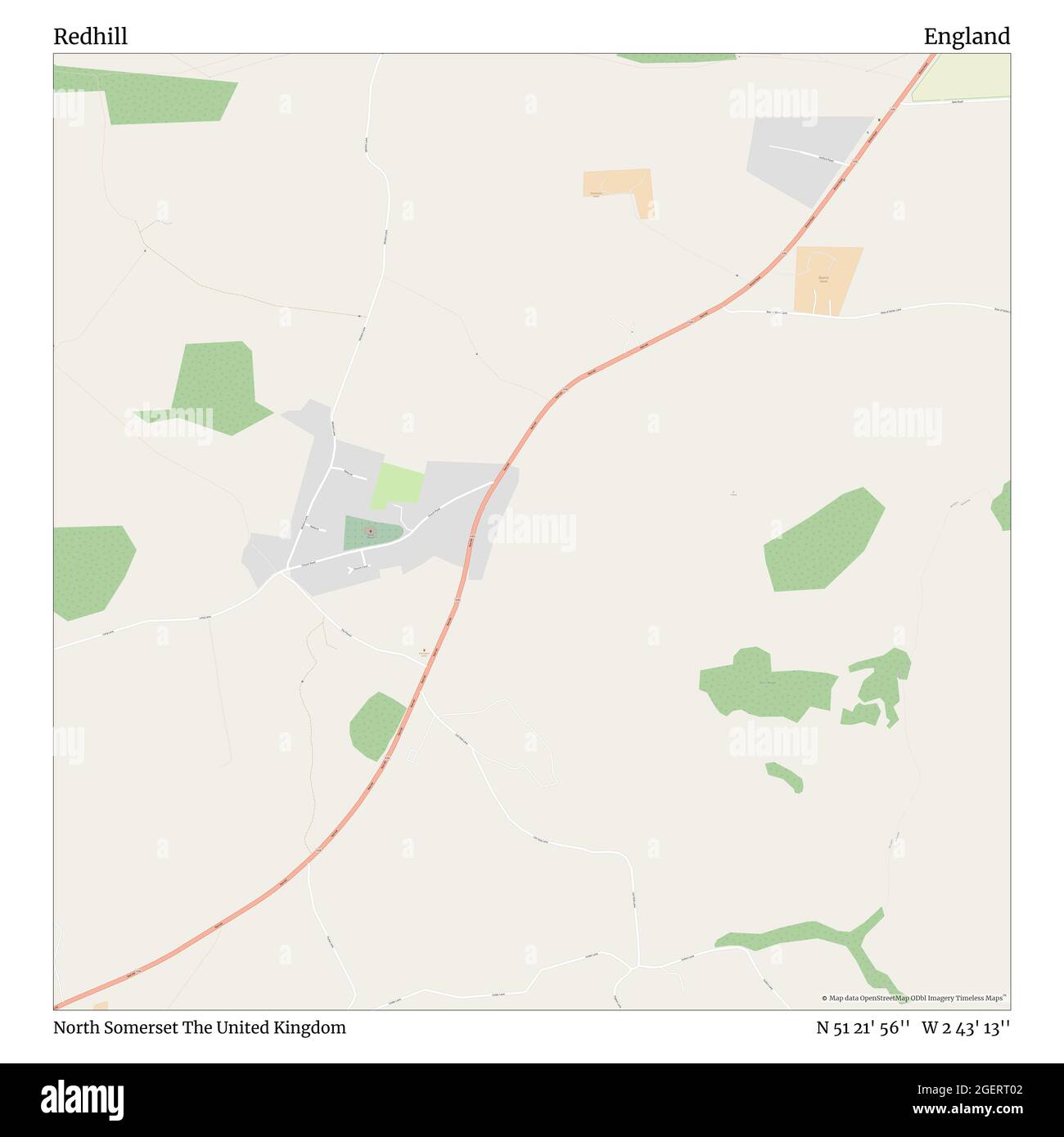 Redhill, North Somerset, Vereinigtes Königreich, England, N 51 21' 56'', W 2 43' 13'', map, Timeless Map veröffentlicht im Jahr 2021. Reisende, Entdecker und Abenteurer wie Florence Nightingale, David Livingstone, Ernest Shackleton, Lewis and Clark und Sherlock Holmes haben sich bei der Planung von Reisen zu den entlegensten Ecken der Welt auf Karten verlassen.Timeless Maps kartiert die meisten Orte auf der Welt und zeigt die Verwirklichung großer Träume Stockfoto