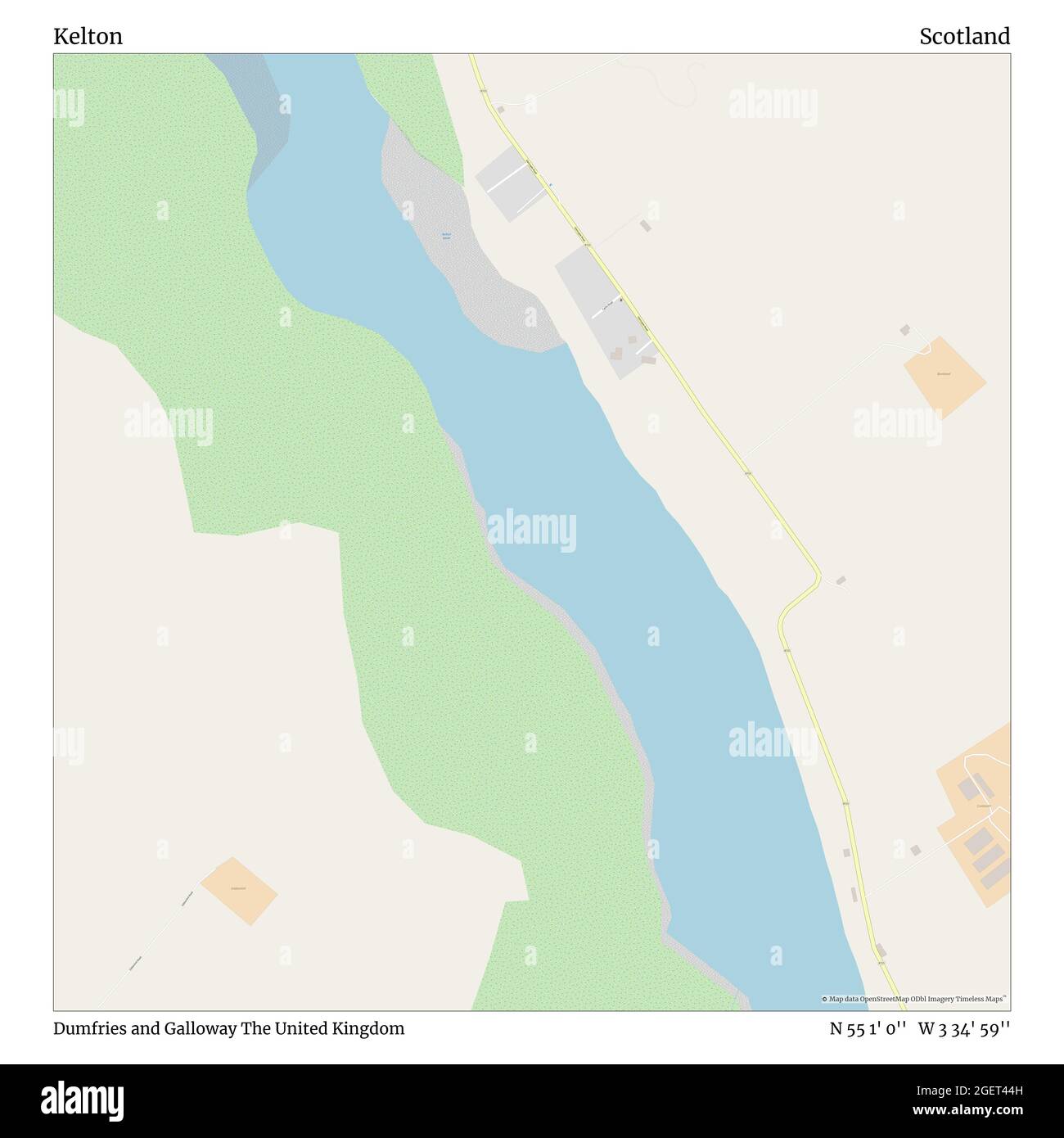 Kelton, Dumfries and Galloway, Großbritannien, Schottland, N 55 1' 0'', W 3 34' 59'', map, Timeless Map, veröffentlicht 2021. Reisende, Entdecker und Abenteurer wie Florence Nightingale, David Livingstone, Ernest Shackleton, Lewis and Clark und Sherlock Holmes haben sich bei der Planung von Reisen zu den entlegensten Ecken der Welt auf Karten verlassen.Timeless Maps kartiert die meisten Orte auf der Welt und zeigt die Verwirklichung großer Träume Stockfoto