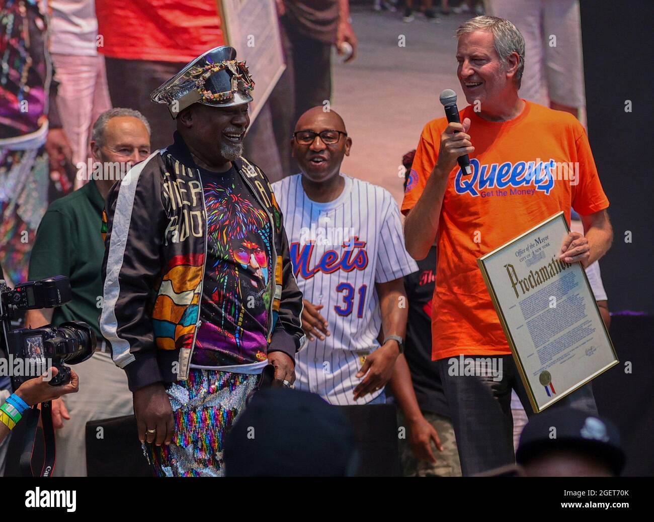 Forest Hills Stadium, Queens, New York, USA, August 20, 2021 - George Clinton während der Hip Hop Summer NYC Homecoming Concert Series 2021 heute im Queens Forest Hills Stadium Foto: Luiz Rampelotto/EuropaNewswire FOTOKREDIT ERFORDERLICH. Quelle: dpa picture Alliance/Alamy Live News Stockfoto