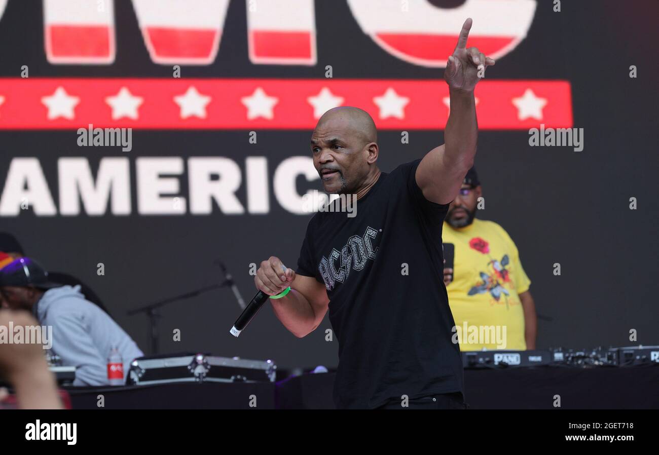 Forest Hills Stadium, Queens, New York, USA, August 20, 2021 - Darryl McDaniels von DMC während der Hip Hop Summer NYC Homecoming Concert Series 2021 heute im Queens Forest Hills Stadium Foto: Luiz Rampelotto/EuropaNewswire FOTOKREDIT ERFORDERLICH. Quelle: dpa picture Alliance/Alamy Live News Stockfoto
