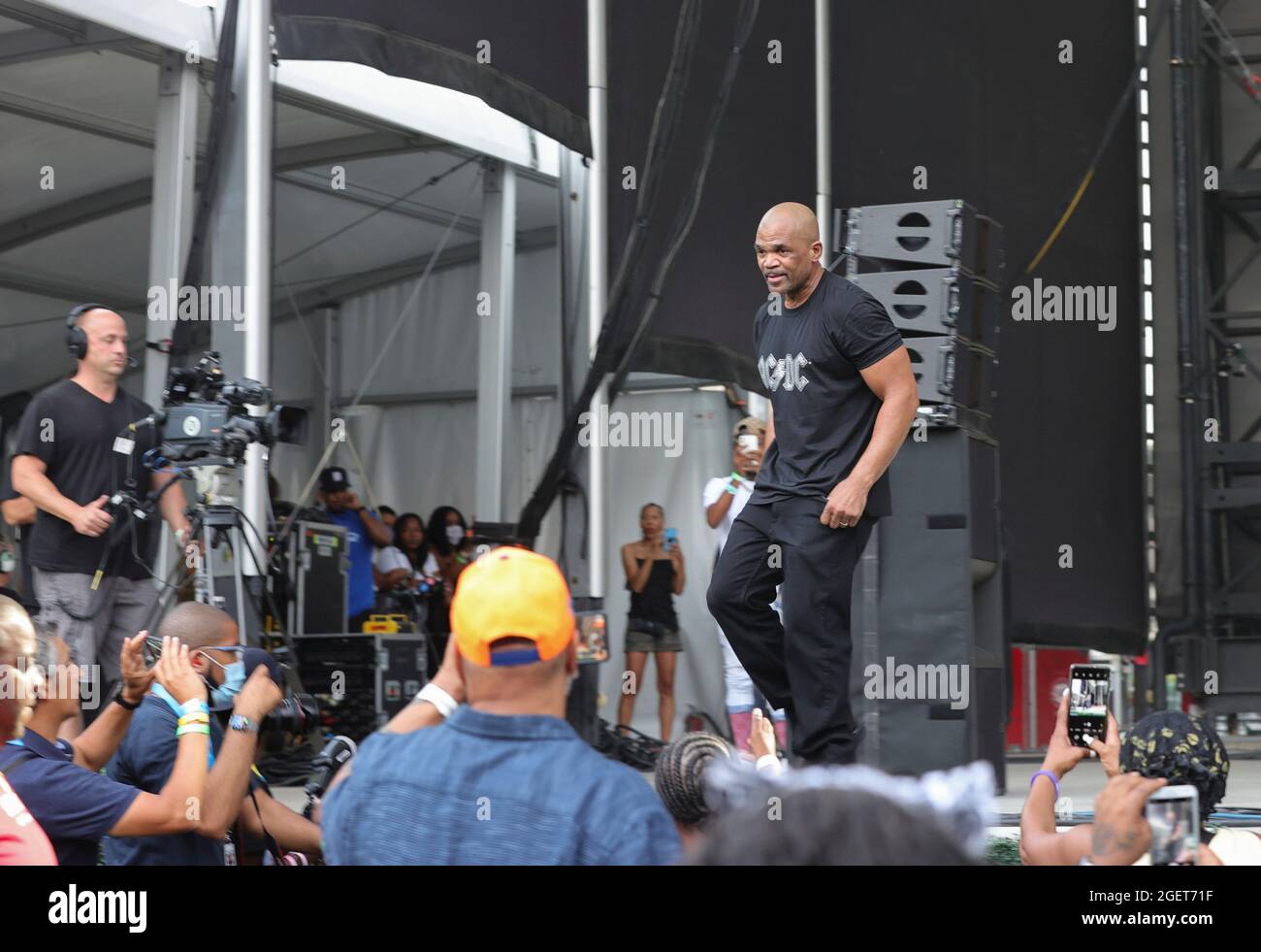 Forest Hills Stadium, Queens, New York, USA, August 20, 2021 - Darryl McDaniels von DMC während der Hip Hop Summer NYC Homecoming Concert Series 2021 heute im Queens Forest Hills Stadium Foto: Luiz Rampelotto/EuropaNewswire FOTOKREDIT ERFORDERLICH. Quelle: dpa picture Alliance/Alamy Live News Stockfoto