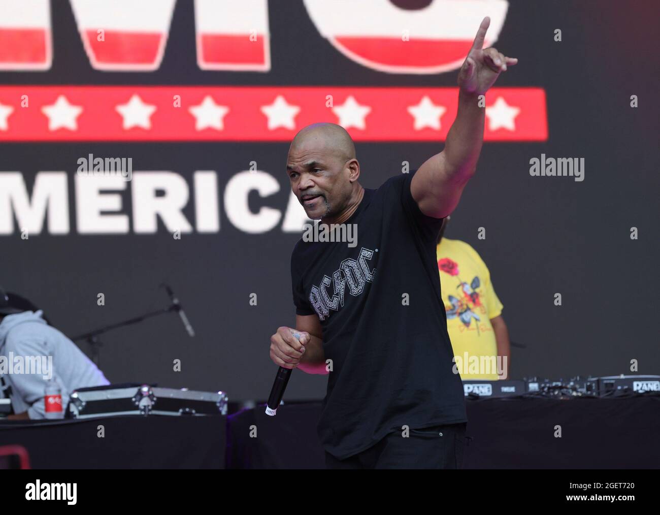 Forest Hills Stadium, Queens, New York, USA, August 20, 2021 - Darryl McDaniels von DMC während der Hip Hop Summer NYC Homecoming Concert Series 2021 heute im Queens Forest Hills Stadium Foto: Luiz Rampelotto/EuropaNewswire FOTOKREDIT ERFORDERLICH. Quelle: dpa picture Alliance/Alamy Live News Stockfoto