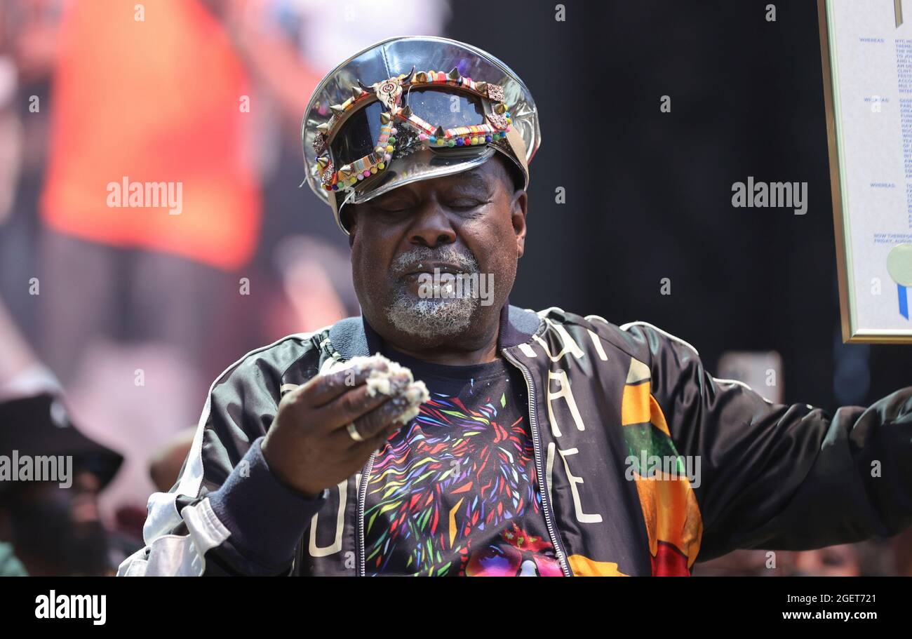Forest Hills Stadium, Queens, New York, USA, August 20, 2021 - George Clinton während der Hip Hop Summer NYC Homecoming Concert Series 2021 heute im Queens Forest Hills Stadium Foto: Luiz Rampelotto/EuropaNewswire FOTOKREDIT ERFORDERLICH. Quelle: dpa picture Alliance/Alamy Live News Stockfoto