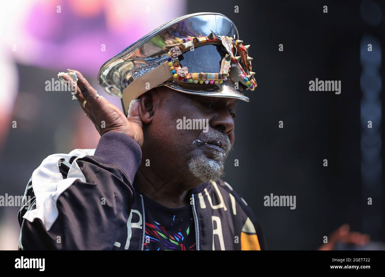 Forest Hills Stadium, Queens, New York, USA, August 20, 2021 - George Clinton während der Hip Hop Summer NYC Homecoming Concert Series 2021 heute im Queens Forest Hills Stadium Foto: Luiz Rampelotto/EuropaNewswire FOTOKREDIT ERFORDERLICH. Quelle: dpa picture Alliance/Alamy Live News Stockfoto